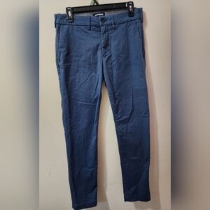 Express Men's Skinny Fit Blue Dress Pants